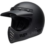 Retrohjälm bell - Moto 3 classic matt glans svart small s composite fiber