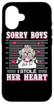 Coque pour iPhone 16 Shih Tzu Dog Valentines Day I Stole Her Heart Valentine