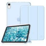 FINTIE Coque pour iPad Mini 7 (A17 Pro) 2024 8.3 Pouces/iPad Mini 6 2021 - Housse Transparente Mate Etui Pliable Léger Fine avec Fonction Veille/Réveil Automatique, Bleu Ciel