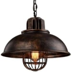 Hängande lampa Kandelaber Metallskärm Loft Stil Vintage Industriell Kandelaberlampa Hängande lampa E27, Rost