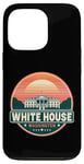 Coque pour iPhone 13 Pro White House Washington Souvenir rétro coucher de soleil