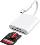 Lecteur Carte Sd Usb C, Adaptateur Carte Sd De Type C Avec Adaptateur De Carte Sd/Micro Sd, Lecteur De Carte Mémoire Externes Pour Iphone 16/15, Mac, Ipad Pro Air 2020/2021, Galaxy S21/S22