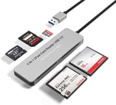 Lecteur De Carte Cfast, Concentrateur D'Adaptateur De Carte Mémoire Cfast 2.0 5 En 1, Lisibilité Usb 3.0 5 Cartes Simultanément Adaptateur Combiné Cfast/Tf/Sd / M2 / Xd/Cf