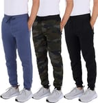 Real Essentials 3 Pack: Men's Tech Fleece Active Athletic Casual Jogger Sweatpants with Pockets (as8, Alpha, s, Regular, Regular, Set G)