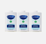 3 x Cuticura Mildly Medicated Talc Talcum Powder 250g - Skin Soothing