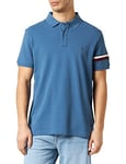 Tommy Hilfiger Men Short-Sleeve Polo Shirt Regular Fit, Blue (Blue Coast), S