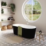 Baignoire îlot Huron L. 160 cm x l. 75 cm noir