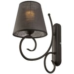 Lamkur Lighting - Lamkur Lorenzo Applique avec abat-jour en tissu Anthracite, 1x E27