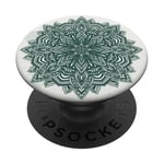 Green Mandala Pop Mount Socket Knob Divine Mandala PopSockets Grip and Stand for Phones and Tablets PopSockets Adhesive PopGrip