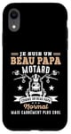 Coque pour iPhone XR Motard Beau Papa Moto Humour idée Cadeau Motorcycle Retraite