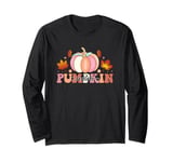 Pumpkin Season Fall Leaves Autumn Charm Long Sleeve T-Shirt