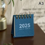 2025 Mini enkel liten skrivbordskalender fickkalender bärbar kalender stansplan skrivbordsdekoration A3