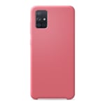 Coque silicone unie Soft Touch Rose compatible Samsung Galaxy A51 - Neuf