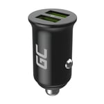 Green Cell 36W PowerRide Nano36 Car Laddare with 2x USB-A Fast Charge