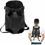 Noir Sac à Dos Ventral pour Moyen Petit Chien, Sac de Transport Devant pour Chien, Sac D'accessoires de Voyage pour Animal de Compagnie Chien Chat,