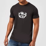 Justice League Graffiti Superman Men's T-Shirt - Black - 5XL