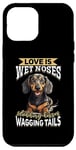 Coque pour iPhone 12 Pro Max Teckel blaireau wiener saucisse chien Love is wet nezes