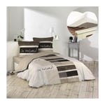 Cdaffaires - Pack parure de couette 260x240 cm So natural + drap housse 160x200 Blanc