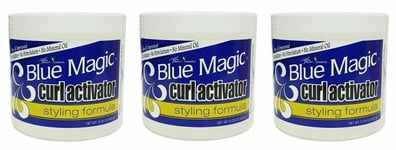 3 X Blue Magic Curl Activator Styling Gel 15.25 oz / 432 g