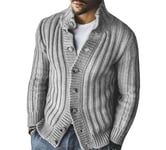 S-5XLNewAutumn Middle-Long Mens Sweater Cardigan Trench Male Autumn Warm Jacket Coat KHAKI, GRAY,GRAY,XL