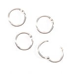 Vaessen Creative Bokring Metallring 20 mm - 12 st Ringar Silver