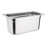 Vogue Gastronorm Pan 1/3, Stainless Steel Tray, Depth: 150 mm, Capacity: 5.7 Litres, Hot and Cold Food Storage Container, Bain Marie Compatible, Lid Sold Separately, K934