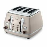 De'Longhi Icona Vintage 4 slot toaster, reheat, defrost, bagel CTOV4003BG