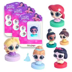 #sbabam Funny Box Disney Princess Stamper, tampons pour Enfants avec Princesses Disney poupées avec Yeux Scintillants, 3 pièces, Jeux pour Enfants de kiosque, Disney Gadgets de Mini Princesses pour