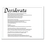 Wee Blue Coo Desiderata Go Placidly Amid Noise Haste Quote Typography Ehrmann Art Print Framed Poster Wall Decor 12X16 Inch