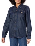 Carhartt Womens Midweight Denim Relaxed Long Sleeve Shirt