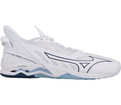 Wave Mirage 5 M inomhusskor Herr White/Bellwether Blue/Bel Air Blue 10