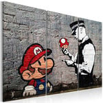 Billede - Super Mario Mushroom Cop by Banksy - 90 x 60 cm - Standard