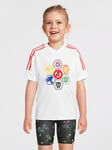 adidas Sportswear Kids Disney Marvel Short Sleeve T-Shirt - White/Red, White, Size 3-4 Years