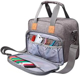 Carrying Case for Cricut Easy Press 2(6 x 7 inches),Storage Case Compatible with Cricut Easy Press and Accessories，Travel Protective Tote Bag with Multi Large Front Pockets，Grey (Bag Only)