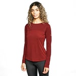 Berghaus Women's Voyager Long Sleeve Tech Tee Base Layer, Syrah/Red Dahlia, 12