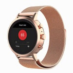 Garmin Vivoactive 4S - Milanese Loop armband 18mm m/magnetisk stängning Rosa Guld