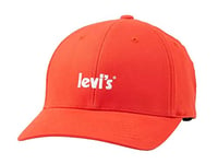 Levi's Men's Poster Logo Flexfit Cap Baseball, Mandarin RED, UN