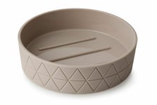 BLUE CANYON LUXURY OSAKA GEOMETRIC DOVE GREY SOFT-TOUCH SOAP DISH BATHROOM