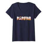 Womens Pringles Music Retro Pop Star Mr P V-Neck T-Shirt