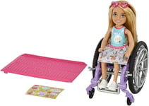 Barbie Playset Boîte Cassé Chelsea Avec Chaise À Roulettes Mattel HGP29