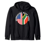 Half African Half American USA Flag South Africa Zip Hoodie