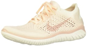 Nike Women's Free Rn Flyknit 2018 Competition Running Shoes, Yellow (Guava Ice/Particle Beige-Sail-Rust Pink 802), 4 UK