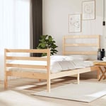 Cadre de lit bois de pin massif 90x190 cm simple