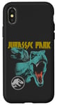 Coque pour iPhone X/XS Jurassic World T-Rex Rock Band Distressed Logo