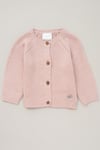 Rock A Bye Baby Girls Cotton Knit Cardigan - Pink - Size 0-3M