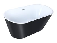 Baignoire îlot design - 201 L - 150 x 70 x 58 cm - Noire - TWIGGY