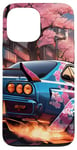 Coque pour iPhone 13 Pro Max JDM R34 Drift Racing Tuning Voiture Tokyo Skyline At Night Cadeau