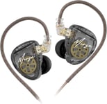 Kz Merga Iem Ecouteurs Filaires,2Dd Casque Filaire,Tableau De Croisement Electronique Pcb,In Ear Monitor Haute Resolution,Oreillette 3.5Mm Confortables Avec Cable Ofc Pour Musiciens,Gaming