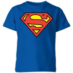 DC Originals Official Superman Shield Kids' T-Shirt - Royal Blue - 3-4 Years