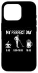 Coque pour iPhone 16 Pro My Perfect Day Coffee Metal Detector Beer